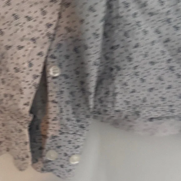 White Patterned Button-Up Shirt - Picture 7 of 7